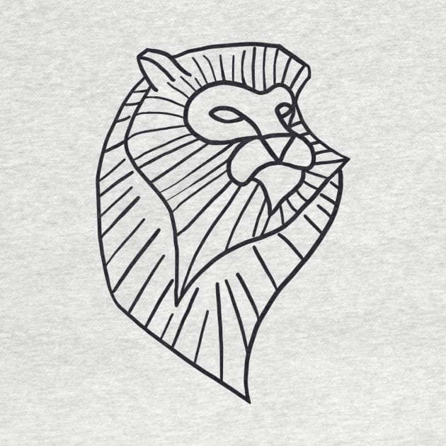 Geometric Lion Head by ErinaBDesigns